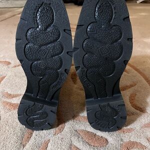 Men's Black Western Boots with Snake Pattern Sole